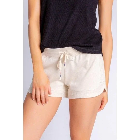 New PJ SALVAGE "Fade Away" Soft Light Fleece Shorts Lounge / Play Stone M